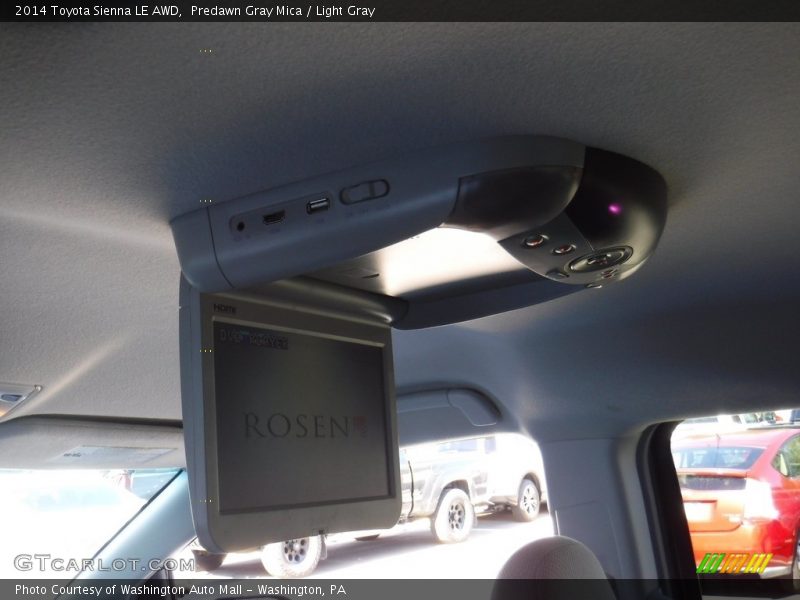 Predawn Gray Mica / Light Gray 2014 Toyota Sienna LE AWD