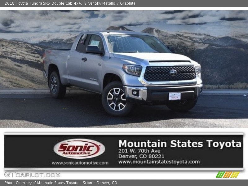 Silver Sky Metallic / Graphite 2018 Toyota Tundra SR5 Double Cab 4x4