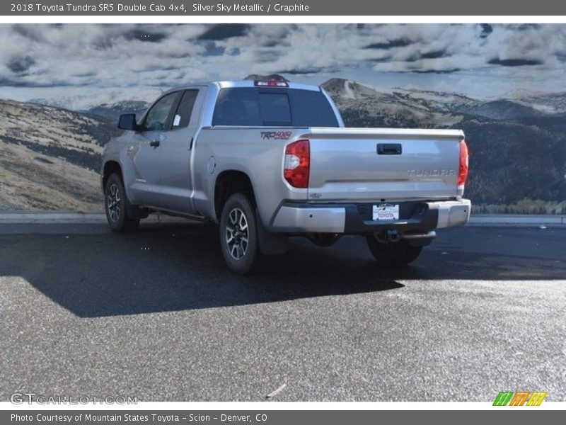 Silver Sky Metallic / Graphite 2018 Toyota Tundra SR5 Double Cab 4x4
