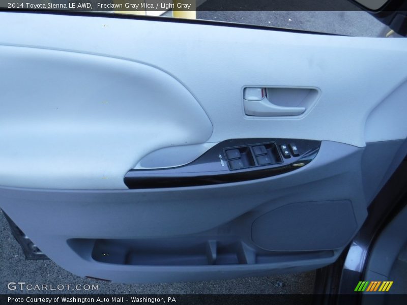 Predawn Gray Mica / Light Gray 2014 Toyota Sienna LE AWD