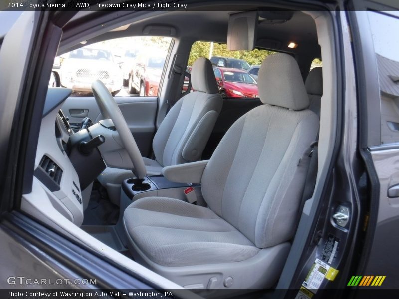Predawn Gray Mica / Light Gray 2014 Toyota Sienna LE AWD