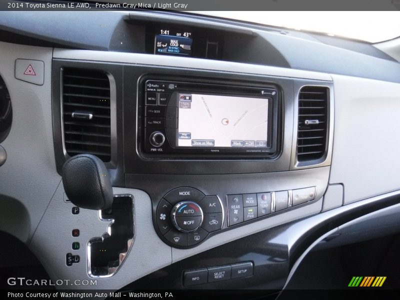 Predawn Gray Mica / Light Gray 2014 Toyota Sienna LE AWD