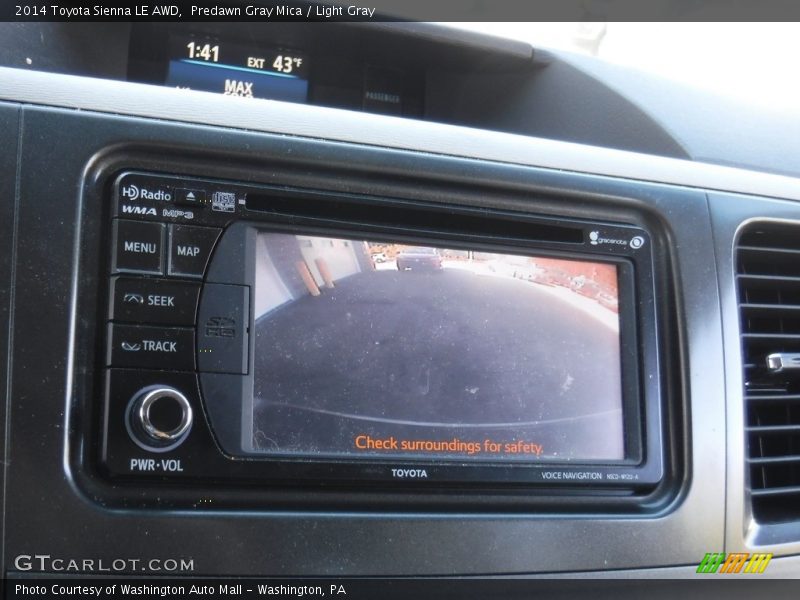 Predawn Gray Mica / Light Gray 2014 Toyota Sienna LE AWD