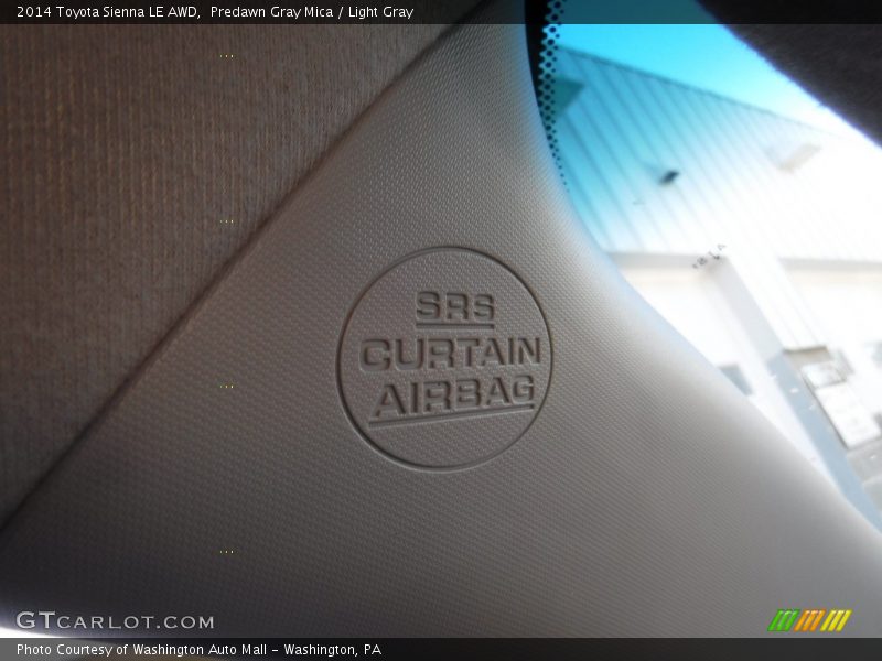 Predawn Gray Mica / Light Gray 2014 Toyota Sienna LE AWD