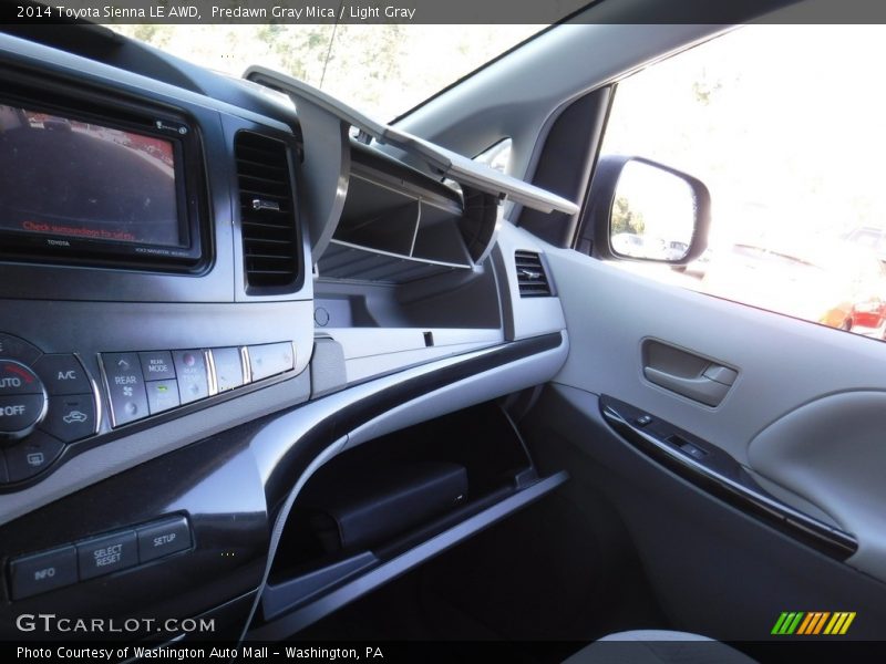 Predawn Gray Mica / Light Gray 2014 Toyota Sienna LE AWD