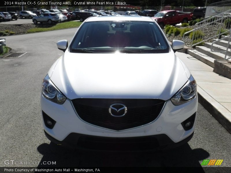 Crystal White Pearl Mica / Black 2014 Mazda CX-5 Grand Touring AWD