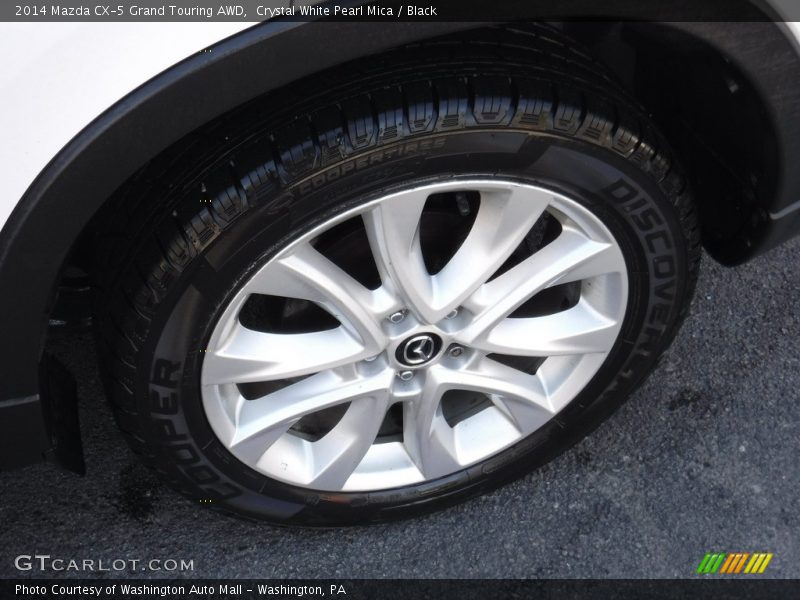 Crystal White Pearl Mica / Black 2014 Mazda CX-5 Grand Touring AWD