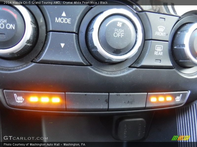 Crystal White Pearl Mica / Black 2014 Mazda CX-5 Grand Touring AWD