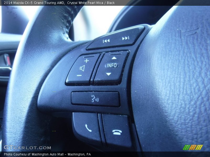 Crystal White Pearl Mica / Black 2014 Mazda CX-5 Grand Touring AWD