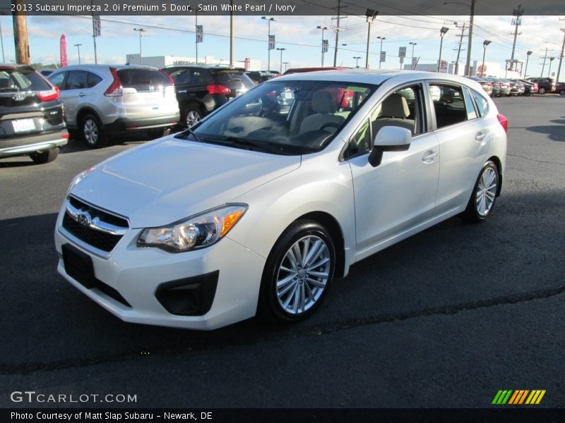 Satin White Pearl / Ivory 2013 Subaru Impreza 2.0i Premium 5 Door