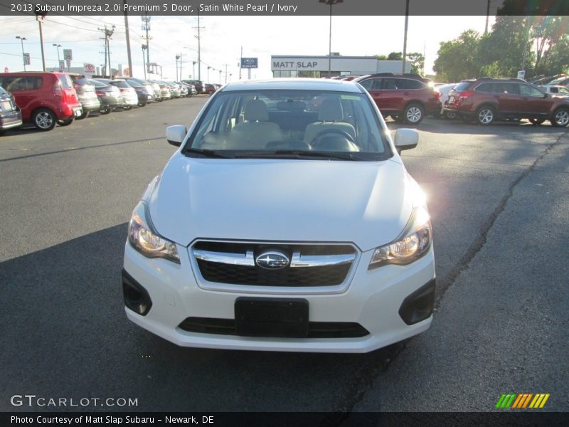 Satin White Pearl / Ivory 2013 Subaru Impreza 2.0i Premium 5 Door