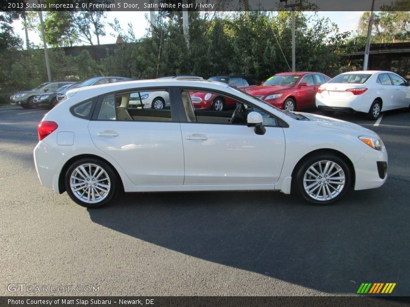 Satin White Pearl / Ivory 2013 Subaru Impreza 2.0i Premium 5 Door