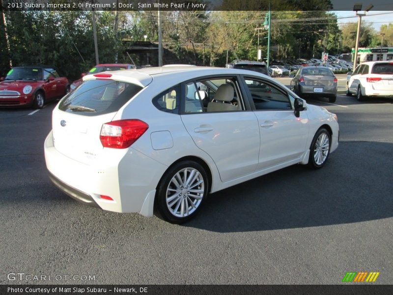 Satin White Pearl / Ivory 2013 Subaru Impreza 2.0i Premium 5 Door