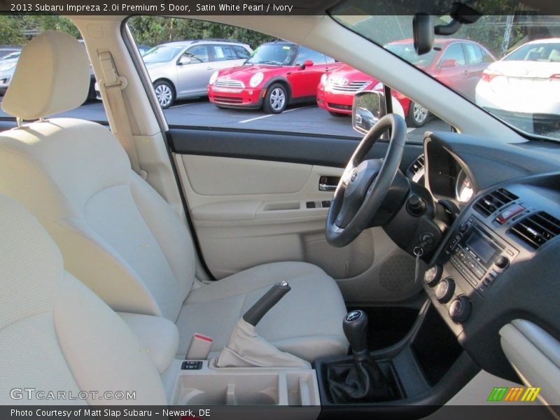 Satin White Pearl / Ivory 2013 Subaru Impreza 2.0i Premium 5 Door