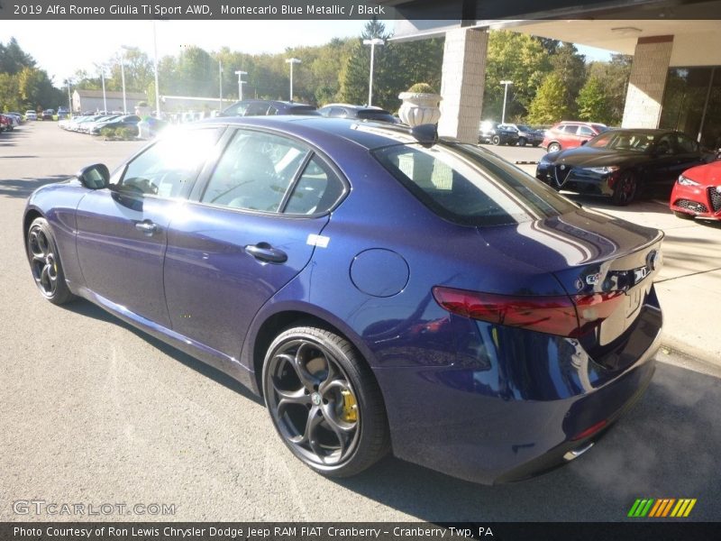 Montecarlo Blue Metallic / Black 2019 Alfa Romeo Giulia Ti Sport AWD