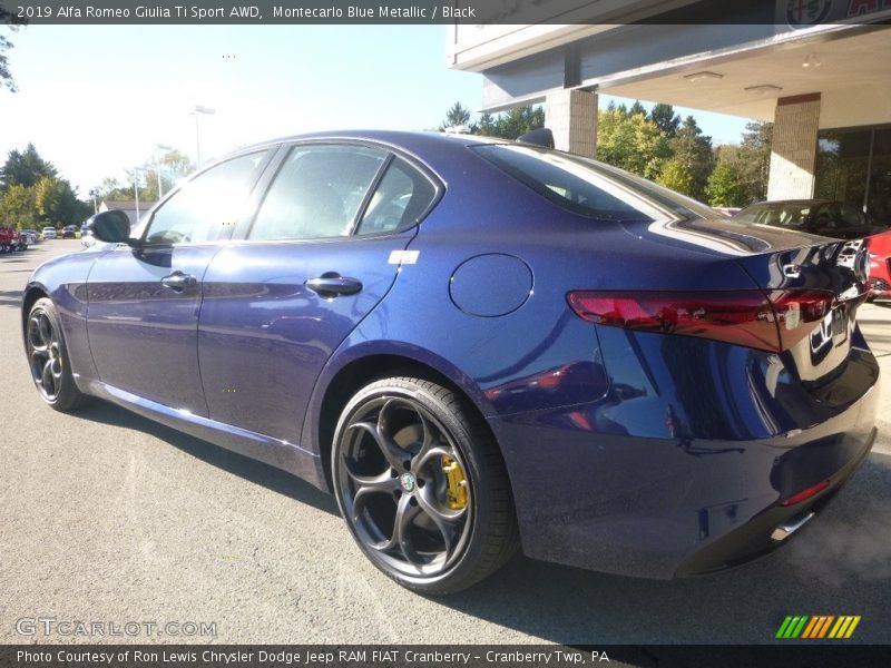 Montecarlo Blue Metallic / Black 2019 Alfa Romeo Giulia Ti Sport AWD
