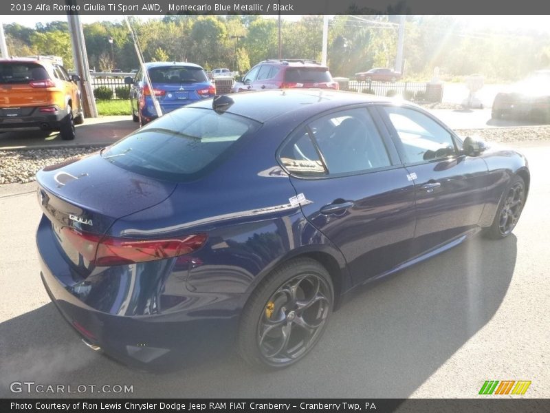 Montecarlo Blue Metallic / Black 2019 Alfa Romeo Giulia Ti Sport AWD