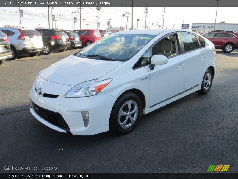 Blizzard White Pearl / Bisque 2013 Toyota Prius Five Hybrid