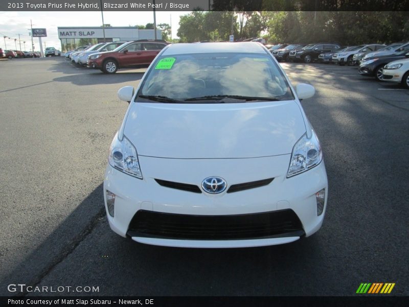 Blizzard White Pearl / Bisque 2013 Toyota Prius Five Hybrid