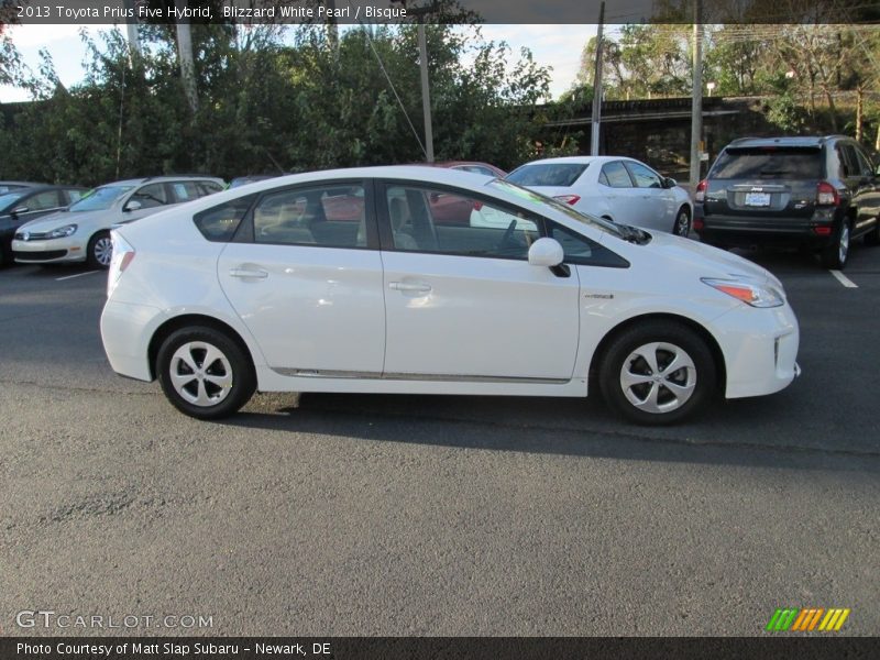 Blizzard White Pearl / Bisque 2013 Toyota Prius Five Hybrid