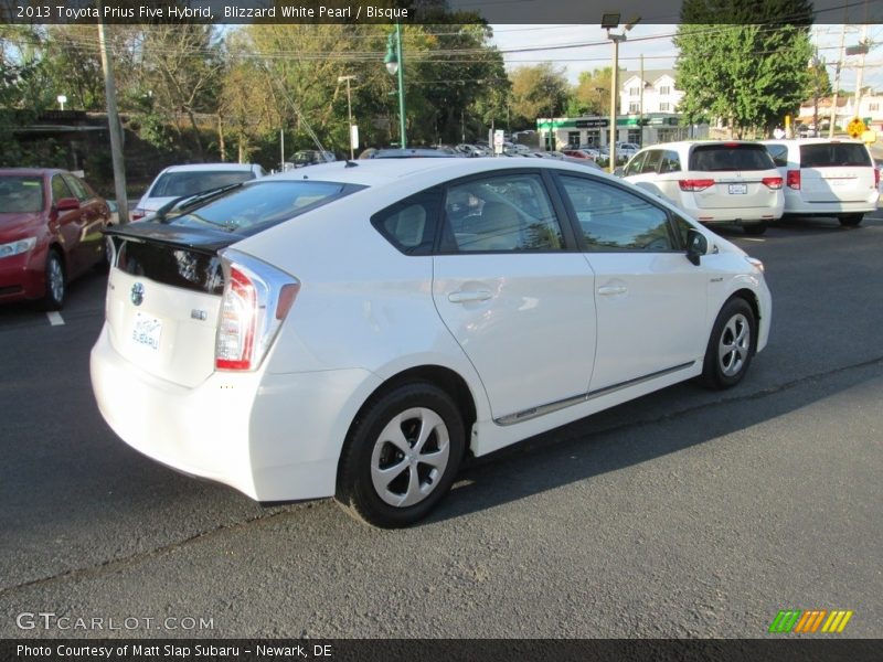 Blizzard White Pearl / Bisque 2013 Toyota Prius Five Hybrid