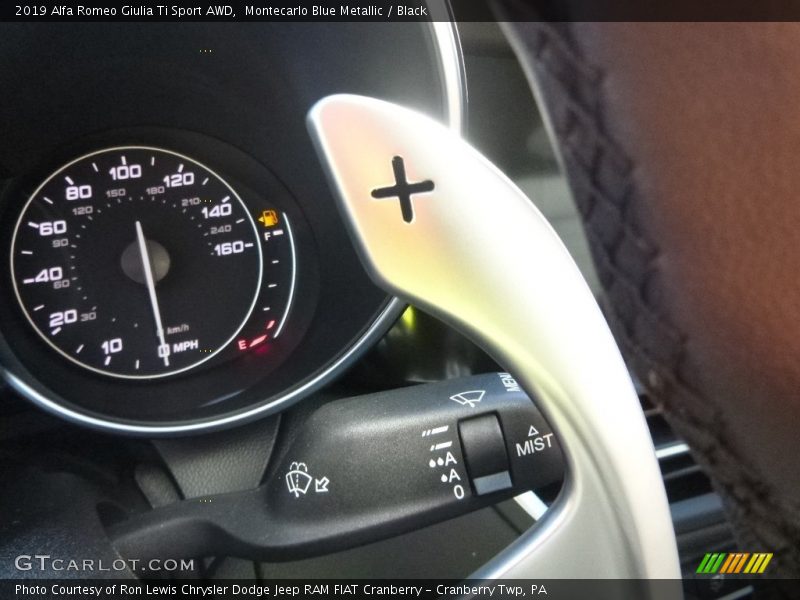 Montecarlo Blue Metallic / Black 2019 Alfa Romeo Giulia Ti Sport AWD