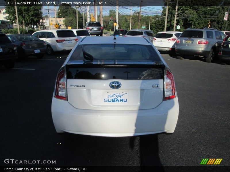 Blizzard White Pearl / Bisque 2013 Toyota Prius Five Hybrid
