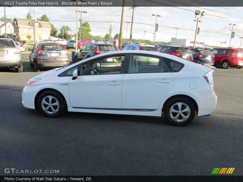 Blizzard White Pearl / Bisque 2013 Toyota Prius Five Hybrid