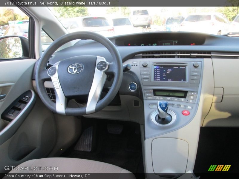 Blizzard White Pearl / Bisque 2013 Toyota Prius Five Hybrid