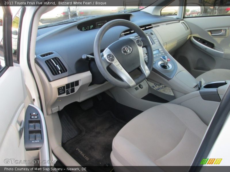 Blizzard White Pearl / Bisque 2013 Toyota Prius Five Hybrid