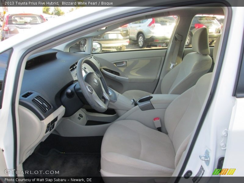 Blizzard White Pearl / Bisque 2013 Toyota Prius Five Hybrid