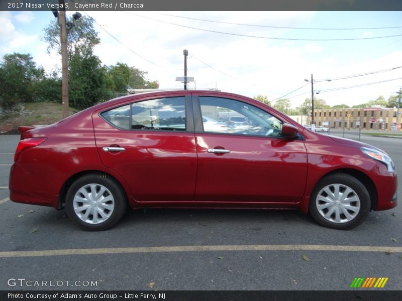 Cayenne Red / Charcoal 2017 Nissan Versa S