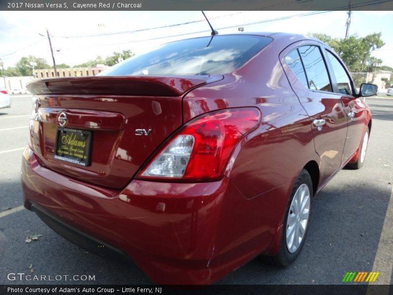 Cayenne Red / Charcoal 2017 Nissan Versa S