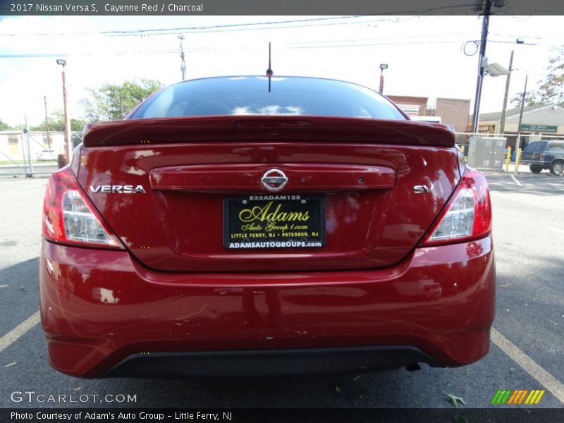 Cayenne Red / Charcoal 2017 Nissan Versa S