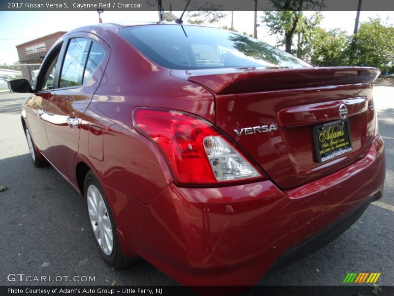 Cayenne Red / Charcoal 2017 Nissan Versa S