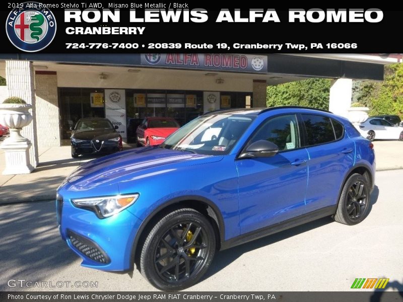 Misano Blue Metallic / Black 2019 Alfa Romeo Stelvio Ti AWD