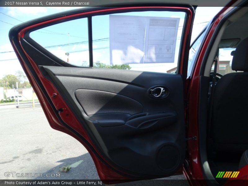 Cayenne Red / Charcoal 2017 Nissan Versa S