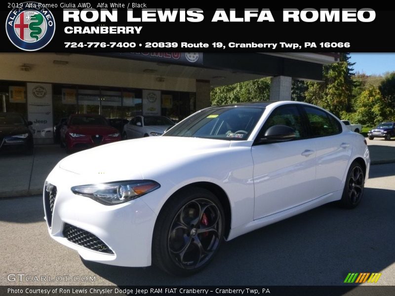 Alfa White / Black 2019 Alfa Romeo Giulia AWD