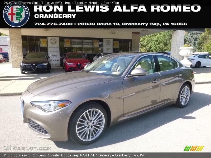 Imola Titanium Metallic / Black/Tan 2019 Alfa Romeo Giulia Ti Lusso AWD