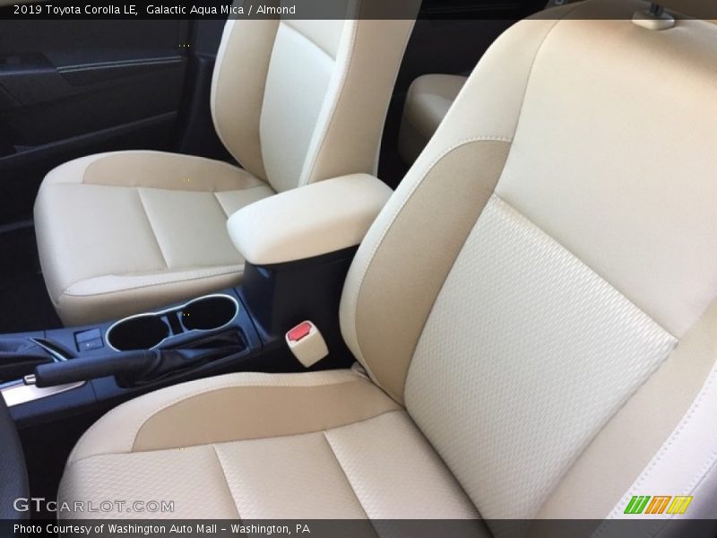 Front Seat of 2019 Corolla LE