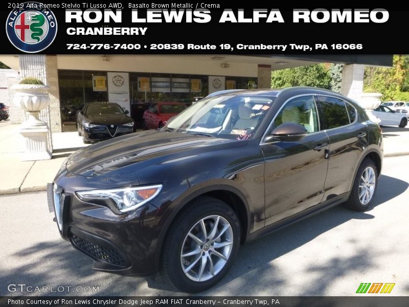 Basalto Brown Metallic / Crema 2019 Alfa Romeo Stelvio Ti Lusso AWD