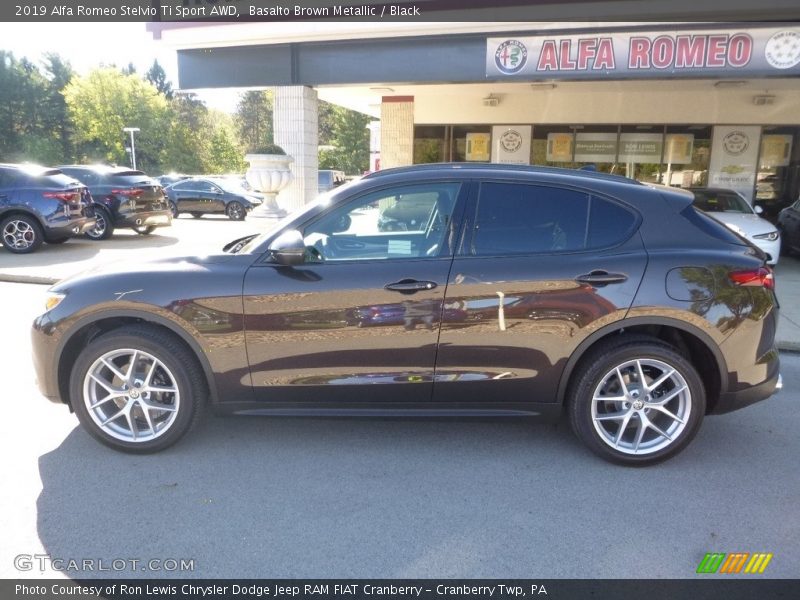 Basalto Brown Metallic / Black 2019 Alfa Romeo Stelvio Ti Sport AWD