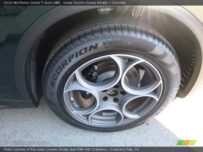 Verde Visconti (Green) Metallic / Chocolate 2019 Alfa Romeo Stelvio Ti Sport AWD