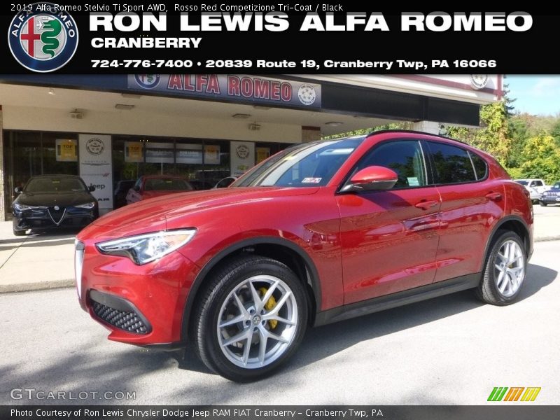 Rosso Red Competizione Tri-Coat / Black 2019 Alfa Romeo Stelvio Ti Sport AWD