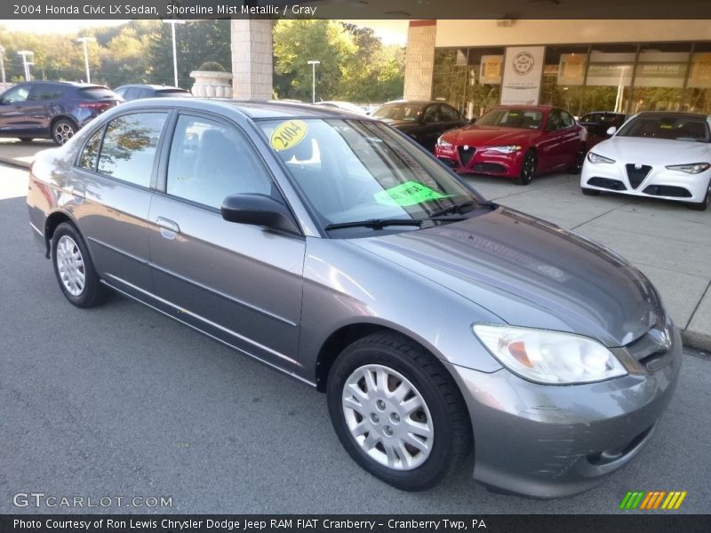 Shoreline Mist Metallic / Gray 2004 Honda Civic LX Sedan