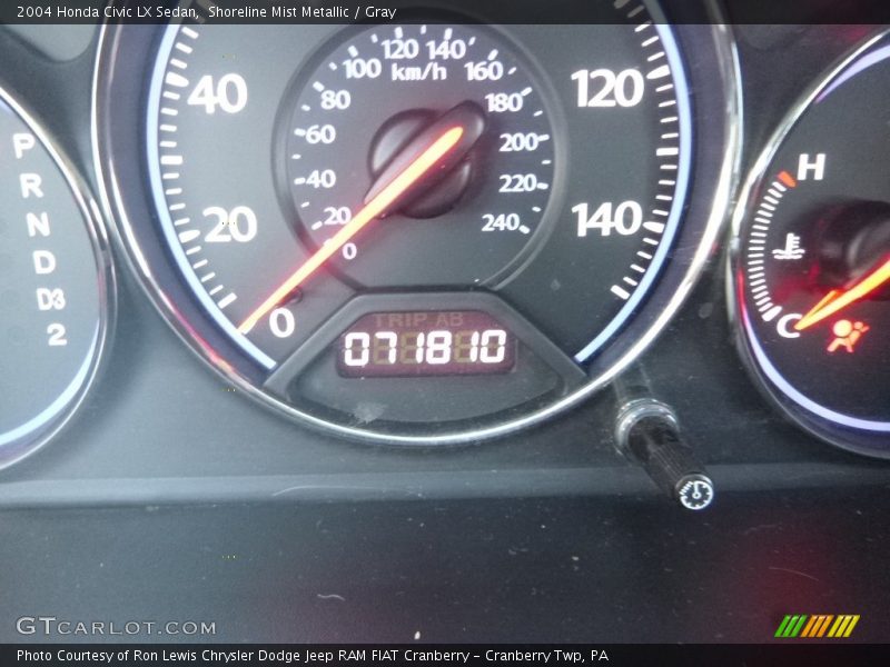 Shoreline Mist Metallic / Gray 2004 Honda Civic LX Sedan