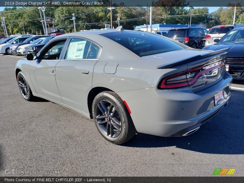 Destroyer Gray / Black 2019 Dodge Charger SXT AWD