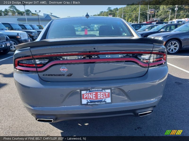 Destroyer Gray / Black 2019 Dodge Charger SXT AWD