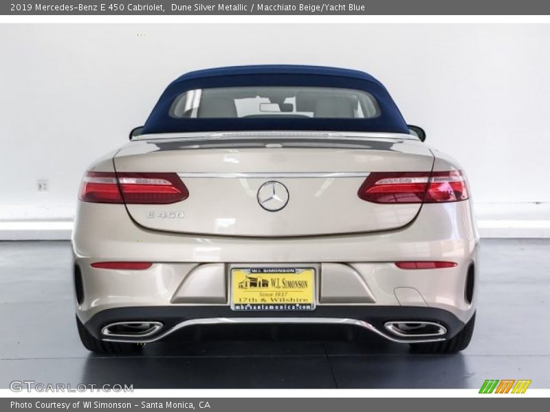 Dune Silver Metallic / Macchiato Beige/Yacht Blue 2019 Mercedes-Benz E 450 Cabriolet