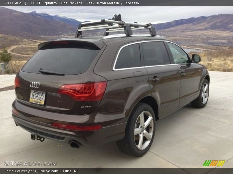 Teak Brown Metallic / Espresso 2014 Audi Q7 3.0 TFSI quattro S Line Package